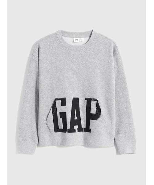 GAP（ギャップ）の「オーバーサイズ GAPロゴ クルーネック (キッズ)（スウェット・キッズ・ブラック/グレー/イエロー・S/M/L/XL/XS/XXL）」の5枚目の写真