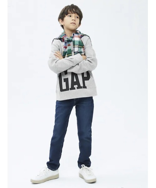 GAP（ギャップ）の「オーバーサイズ GAPロゴ クルーネック (キッズ)（スウェット・キッズ・ブラック/グレー/イエロー・S/M/L/XL/XS/XXL）」の8枚目の写真