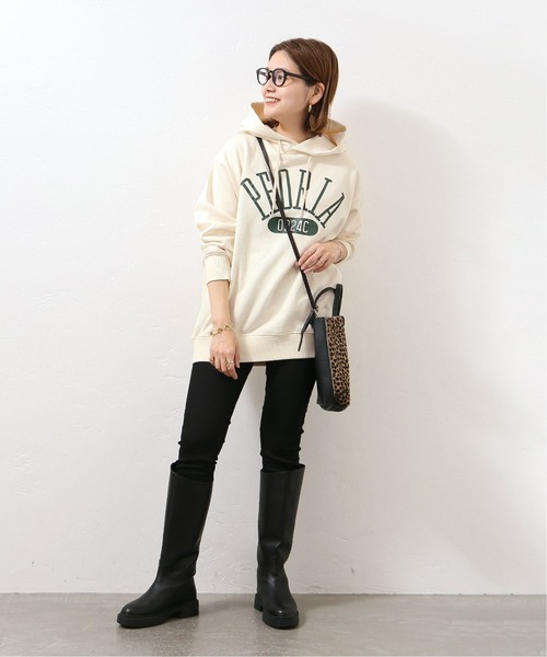 JOURNAL STANDARD（ジャーナルスタンダード）の「■■■スウェットフードプルオーバー（パーカー・レディース・ネイビー/ホワイト×ホワイト/ブラック系その他・FREE）」の8枚目の写真