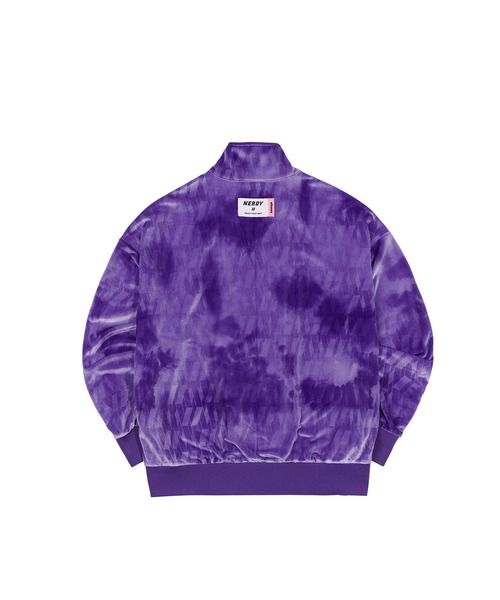 NERDY（ノルディ）の「NERDY x ATMOS DNA Watercolor Velvet Track Top / ノルディー x アトモス ディーエヌエー ウォーターカラー ベルベット トラックトップ 【SP】（ブルゾン・レディース・ミント/パープル・L/S/M）」の6枚目の写真