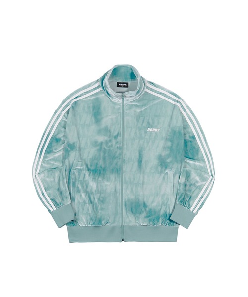 NERDY（ノルディ）の「NERDY x ATMOS DNA Watercolor Velvet Track Top / ノルディー x アトモス ディーエヌエー ウォーターカラー ベルベット トラックトップ 【SP】（ブルゾン・レディース・ミント/パープル・L/S/M）」の14枚目の写真