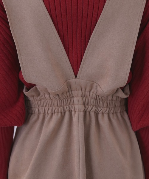 vis-`a-vis（ビサビ）の「【WEB限定】エコスエードジャンパースカート（ジャンパースカート・レディース・ダークブラウン/ベージュ/グリーン・M/S）」の13枚目の写真