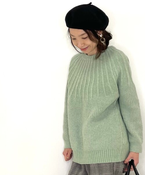 DRESKIP（ドレスキップ）の「◆ウール混求心編みニット（ニット/セーター・レディース・ダークブラウン/ライトベージュ/グリーン/グレー/ピンク系/ブラック・03/02/04）」の17枚目の写真