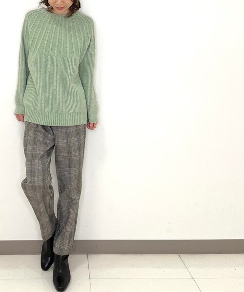 DRESKIP（ドレスキップ）の「◆ウール混求心編みニット（ニット/セーター・レディース・ダークブラウン/ライトベージュ/グリーン/グレー/ピンク系/ブラック・03/02/04）」の18枚目の写真