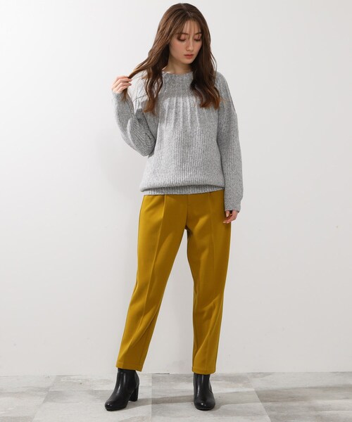 DRESKIP（ドレスキップ）の「◆ウール混求心編みニット（ニット/セーター・レディース・ダークブラウン/ライトベージュ/グリーン/グレー/ピンク系/ブラック・03/02/04）」の13枚目の写真