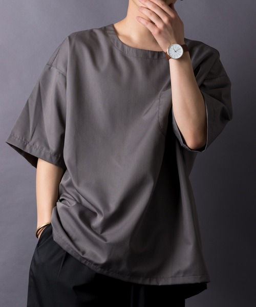 MGV（エムジーヴィー）の「T/R　BIGシルエットTシャツ（シャツ/ブラウス・メンズ・ブラック/ホワイト/グレー/グリーン/イエロー/ブルー/ネイビー/ベージュ/ワインレッド・MEDIUM/LARGE/SMALL）」の4枚目の写真