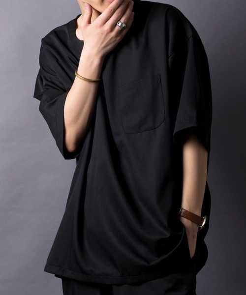 MGV（エムジーヴィー）の「T/R　BIGシルエットTシャツ（シャツ/ブラウス・メンズ・ブラック/ホワイト/グレー/グリーン/イエロー/ブルー/ネイビー/ベージュ/ワインレッド・MEDIUM/LARGE/SMALL）」の3枚目の写真