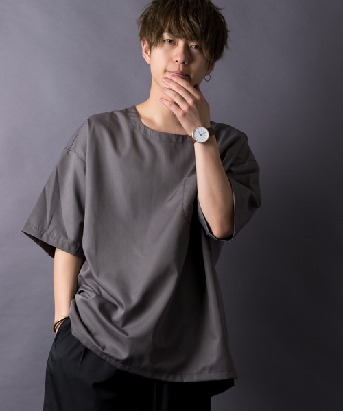 MGV（エムジーヴィー）の「T/R　BIGシルエットTシャツ（シャツ/ブラウス・メンズ・ブラック/ホワイト/グレー/グリーン/イエロー/ブルー/ネイビー/ベージュ/ワインレッド・MEDIUM/LARGE/SMALL）」の12枚目の写真