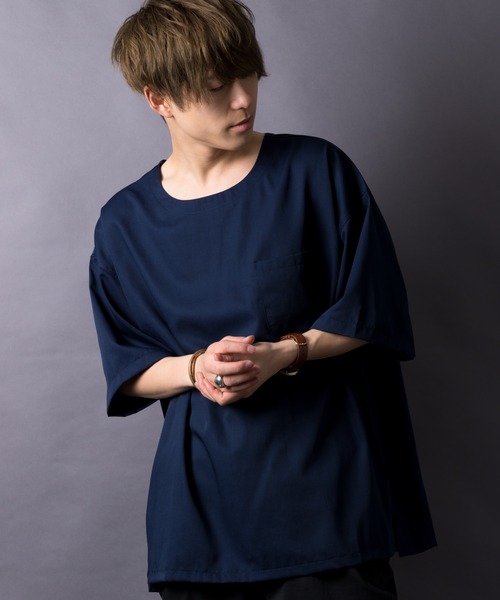 MGV（エムジーヴィー）の「T/R　BIGシルエットTシャツ（シャツ/ブラウス・メンズ・ブラック/ホワイト/グレー/グリーン/イエロー/ブルー/ネイビー/ベージュ/ワインレッド・MEDIUM/LARGE/SMALL）」の18枚目の写真