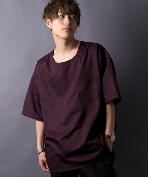 MGV（エムジーヴィー）の「T/R　BIGシルエットTシャツ（シャツ/ブラウス・メンズ・ブラック/ホワイト/グレー/グリーン/イエロー/ブルー/ネイビー/ベージュ/ワインレッド・MEDIUM/LARGE/SMALL）」の16枚目の写真