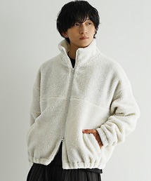 MinoriTY（マイノリティ）の「【MinoriTY】もこもこオーバーサイズボアブルゾン ボアジャケット オーバーサイズ スタンドカラー/パーカー ルーズフィット ボアフリースブルゾン  冬服 メンズ ビッグシルエット ヘビーアウター ダブルジップ（ブルゾン）」