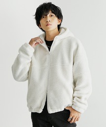 MinoriTY（マイノリティ）の「【MinoriTY】もこもこオーバーサイズボアブルゾン ボアジャケット オーバーサイズ スタンドカラー/パーカー ルーズフィット ボアフリースブルゾン  冬服 メンズ ビッグシルエット ヘビーアウター ダブルジップ（ブルゾン）」