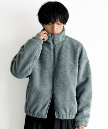 【MinoriTY】もこもこオーバーサイズボアブルゾン ボアジャケット オーバーサイズ スタンドカラー/パーカー ルーズフィット ボアフリースブルゾン  冬服 メンズ ビッグシルエット ヘビーアウター ダブルジップ