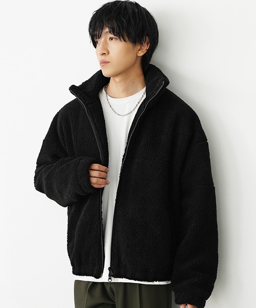 MinoriTY もこもこ オーバーサイズ ボアブルゾン ジャケット S va4 