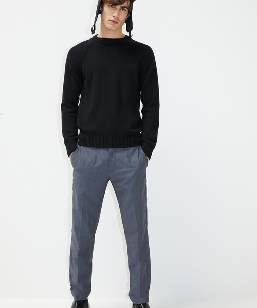 SISLEY(シスレー)の「ウール混ラウンドネックニット・セーター(ニット/セーター・メンズ・ブラック/スミクロ・SMALL/MEDIUM/LARGE)」の7枚目の写真
