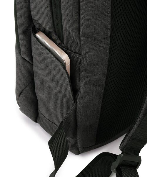 BASECONTROL（ベースコントロール）の「◆ボックス型 薄マチ スリムバックパック 撥水素材使用（バックパック/リュック・レディース・ブラック/ダークグレー・99）」の12枚目の写真