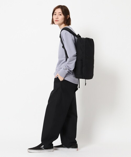 BASECONTROL（ベースコントロール）の「◆ボックス型 薄マチ スリムバックパック 撥水素材使用（バックパック/リュック・レディース・ブラック/ダークグレー・99）」の18枚目の写真