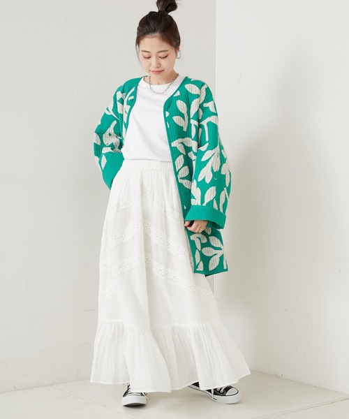 CIAOPANIC TYPY（チャオパニックティピー）の「■【FUDGE 3月号掲載】india刺し子刺繍ガウン（その他トップス・レディース・レッド/グリーン・ONE SIZE）」の15枚目の写真