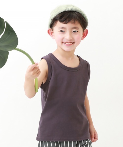 devirock（デビロック）の「無地タンクトップ（タンクトップ・キッズ・パープル系その他/ブラック/グリーン系その他/ブルー系その他/ホワイト/杢グレー・110cm/160cm/100cm/130cm/150cm/120cm/140cm）」の6枚目の写真