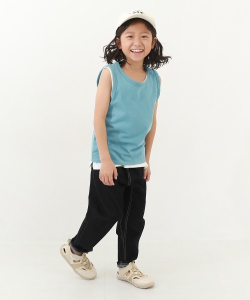 devirock（デビロック）の「無地タンクトップ（タンクトップ・キッズ・パープル系その他/ブラック/グリーン系その他/ブルー系その他/ホワイト/杢グレー・110cm/160cm/100cm/130cm/150cm/120cm/140cm）」の9枚目の写真