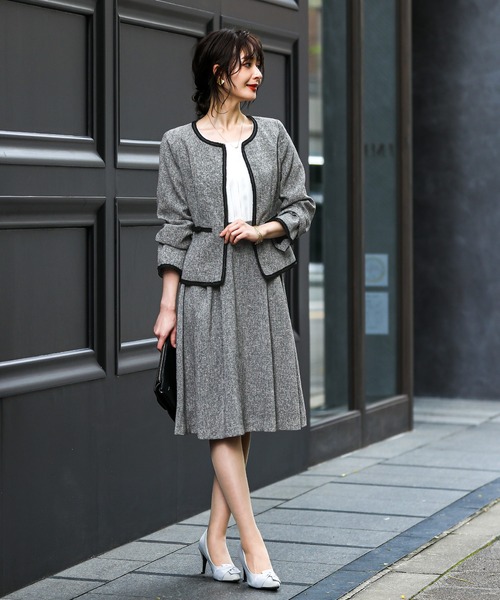 セール ツイードジャケット ワンピース セットアップ スーツセット Niana ニアナ のファッション通販 Zozotown