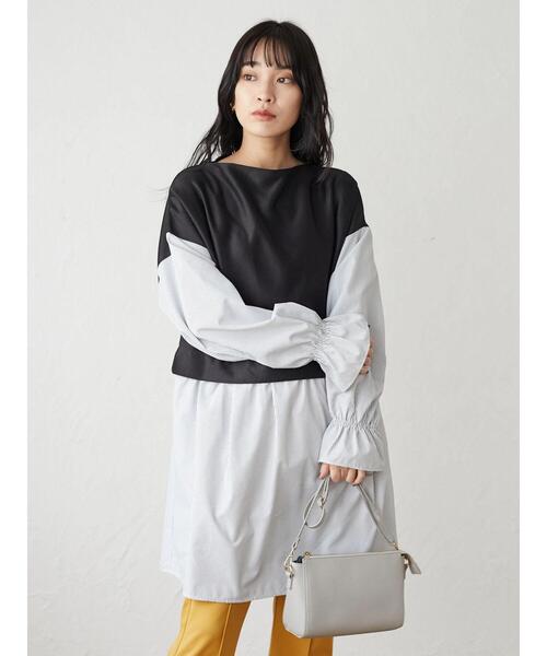 Green Parks(グリーンパークス)の「キャンディスリーブドッキングチュニック*(Tシャツ/カットソー・レディース・グリーン/オレンジ/ブラック・FREE)」の18枚目の写真