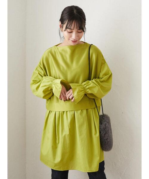 Green Parks(グリーンパークス)の「キャンディスリーブドッキングチュニック*(Tシャツ/カットソー・レディース・グリーン/オレンジ/ブラック・FREE)」の20枚目の写真