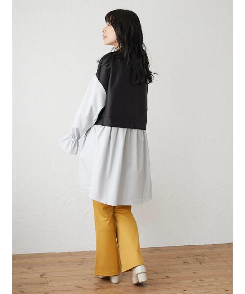 Green Parks(グリーンパークス)の「キャンディスリーブドッキングチュニック*(Tシャツ/カットソー・レディース・グリーン/オレンジ/ブラック・FREE)」の10枚目の写真