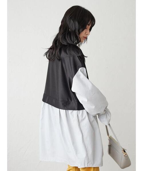 Green Parks(グリーンパークス)の「キャンディスリーブドッキングチュニック*(Tシャツ/カットソー・レディース・グリーン/オレンジ/ブラック・FREE)」の9枚目の写真