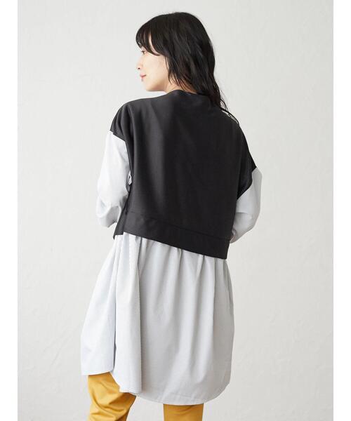 Green Parks(グリーンパークス)の「キャンディスリーブドッキングチュニック*(Tシャツ/カットソー・レディース・グリーン/オレンジ/ブラック・FREE)」の12枚目の写真