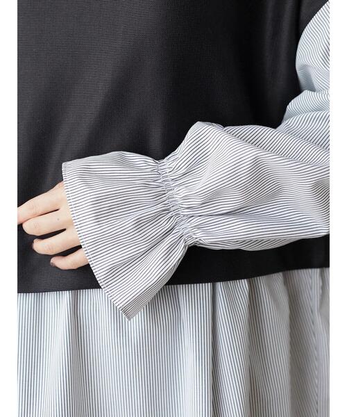 Green Parks(グリーンパークス)の「キャンディスリーブドッキングチュニック*(Tシャツ/カットソー・レディース・グリーン/オレンジ/ブラック・FREE)」の11枚目の写真