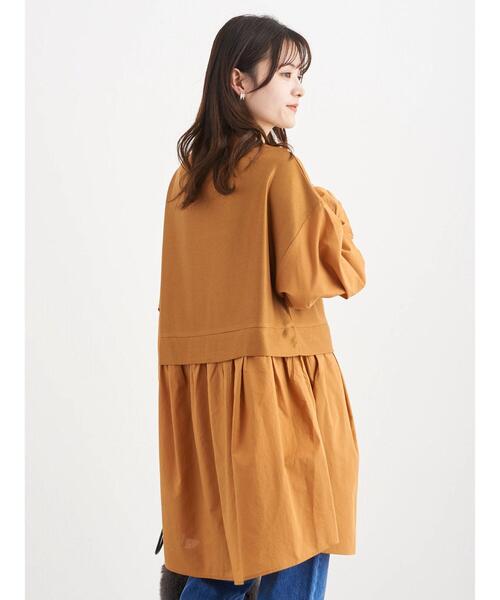 Green Parks(グリーンパークス)の「キャンディスリーブドッキングチュニック*(Tシャツ/カットソー・レディース・グリーン/オレンジ/ブラック・FREE)」の21枚目の写真