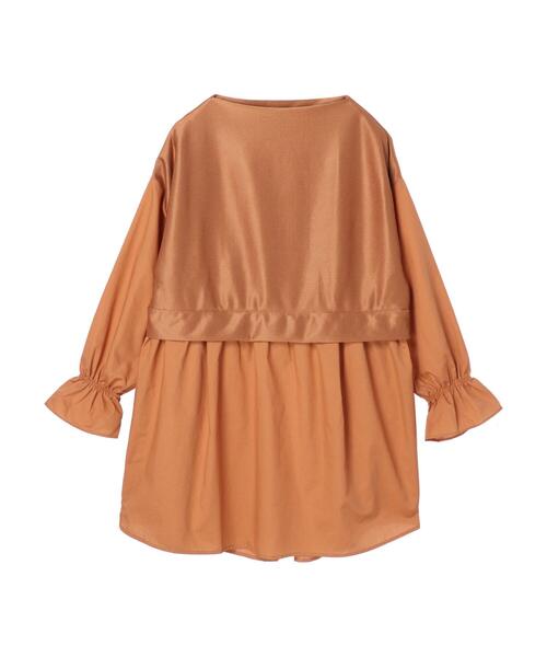 Green Parks(グリーンパークス)の「キャンディスリーブドッキングチュニック*(Tシャツ/カットソー・レディース・グリーン/オレンジ/ブラック・FREE)」の14枚目の写真