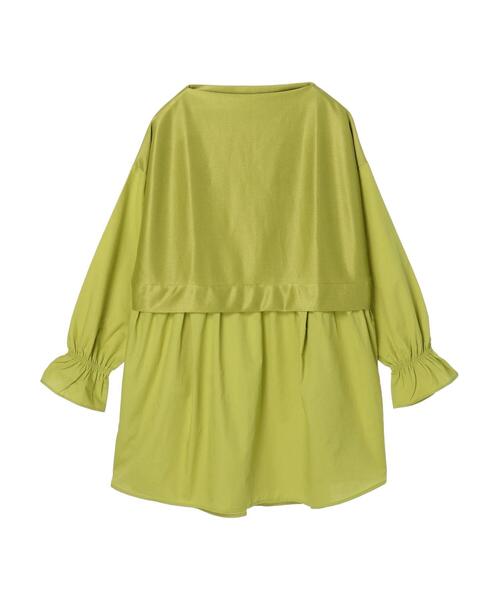 Green Parks(グリーンパークス)の「キャンディスリーブドッキングチュニック*(Tシャツ/カットソー・レディース・グリーン/オレンジ/ブラック・FREE)」の15枚目の写真