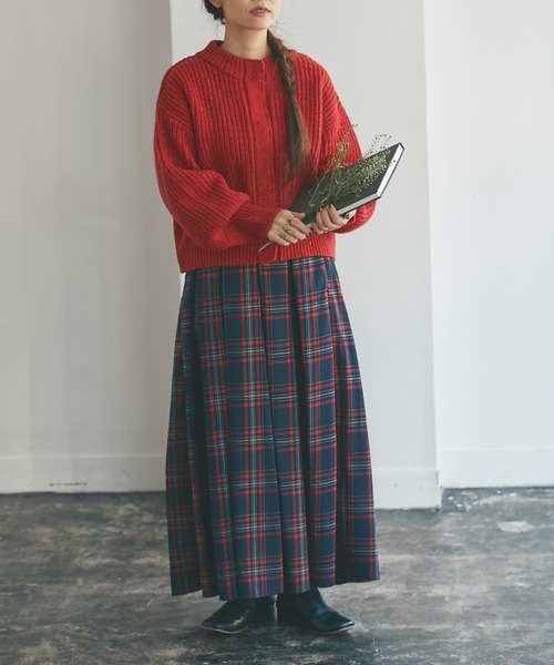 and R（アンドアール）の「ネップヤーンカーディガン（カーディガン/ボレロ・レディース・レッド/マスタード・FREE）」の12枚目の写真