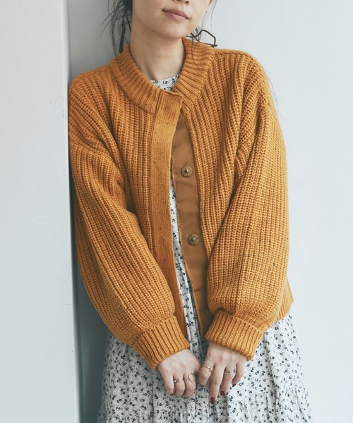 and R（アンドアール）の「ネップヤーンカーディガン（カーディガン/ボレロ・レディース・レッド/マスタード・FREE）」の15枚目の写真