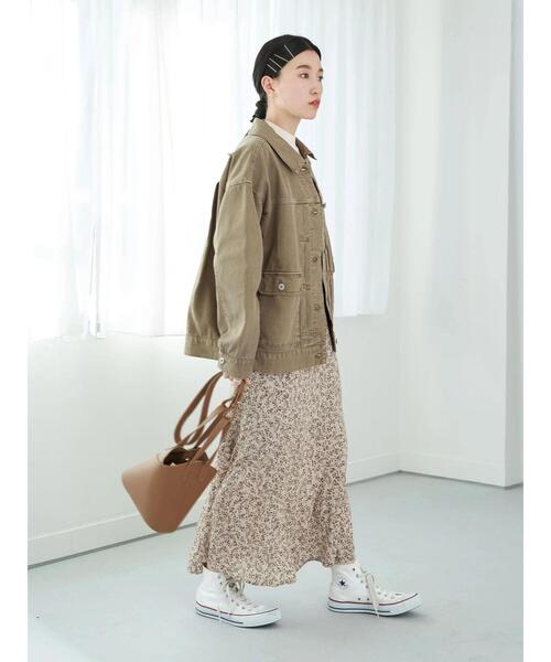 earth music&ecology（アースミュージックアンドエコロジー）の「BIG Gジャン＊（デニムジャケット・レディース・モカ/ライトインディゴブルー・FREE）」の16枚目の写真