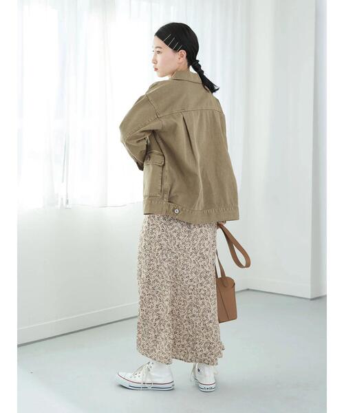 earth music&ecology（アースミュージックアンドエコロジー）の「BIG Gジャン＊（デニムジャケット・レディース・モカ/ライトインディゴブルー・FREE）」の17枚目の写真