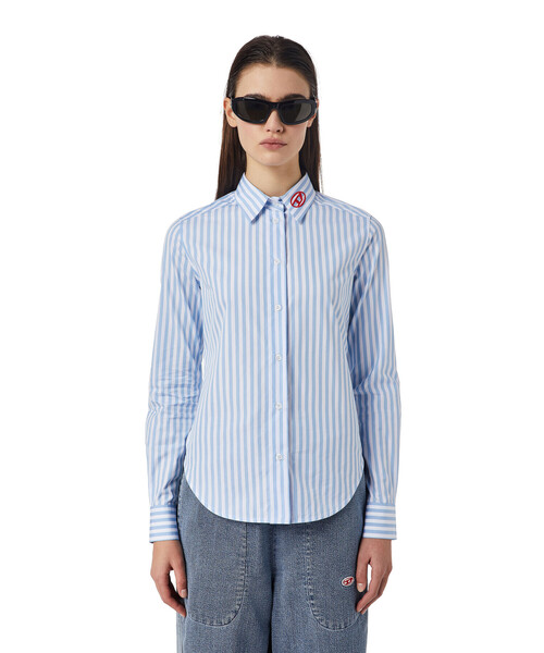 DIESEL（ディーゼル）の「レディース シャツ 長袖 ストライプ レギュラーフィット 定番 Dロゴ（シャツ/ブラウス・レディース・ホワイト系その他・LARGE/MEDIUM/SMALL/X-LARGE）」の16枚目の写真