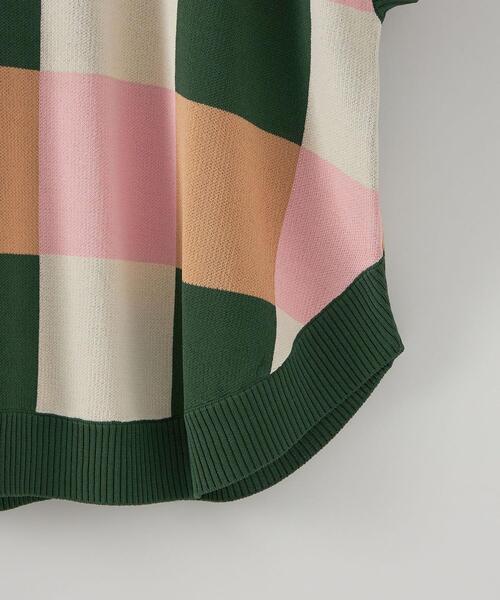 CITEN（シテン）の「＜CITEN（シテン）＞ブロックチェック ジャカード ベスト（ベスト・レディース・ライム/ライトピンク・FREE）」の6枚目の写真