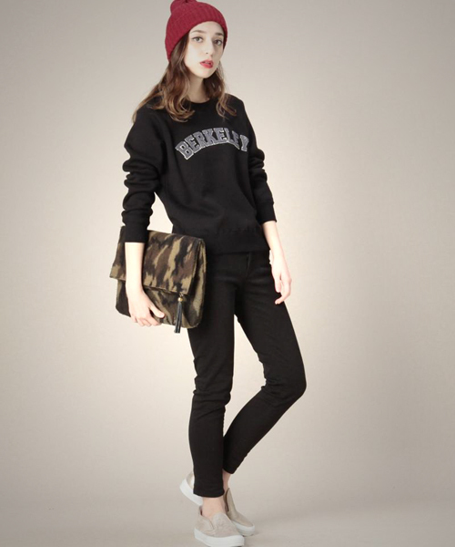 ROSE BUD COUPLES (ローズ バッド カップルズ)の「S-LCTT-14224 C/N L/S P/O(スウェット・レディース・ブラック/ミックスグレー/ネイビー・ONE SIZE)」の13枚目の写真