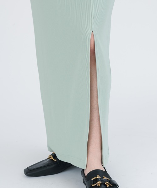 NEUNA（ヌナ）の「前スリット入り/ハイウエストロングスカート（スカート・レディース・ホワイト/ブラック/ミント・SMALL/MEDIUM/LARGE）」の13枚目の写真