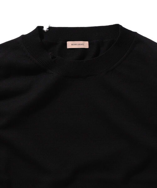 BEAMS LIGHTS（ビームスライツ）の「BEAMS LIGHTS / ダメージ加工 ニットベスト（ベスト・メンズ・ブラック/グレー・S/L/M）」の6枚目の写真
