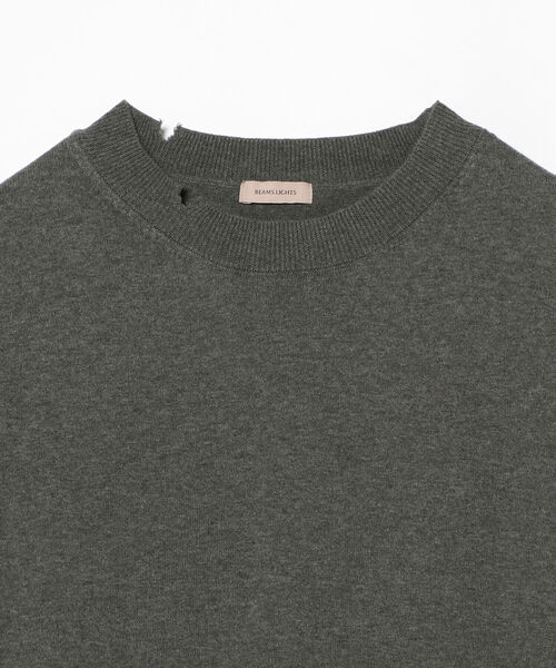 BEAMS LIGHTS（ビームスライツ）の「BEAMS LIGHTS / ダメージ加工 ニットベスト（ベスト・メンズ・ブラック/グレー・S/L/M）」の8枚目の写真