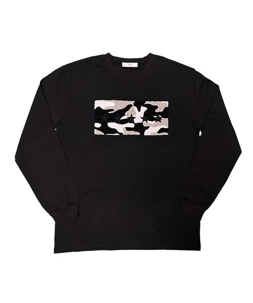 qwerty(クワーティ)の「QWERTY (クワーティ)Chenille Embroidery LS TEE(Tシャツ/カットソー・メンズ・ホワイト/ブラック・MEDIUM/X-LARGE/LARGE)」の1枚目の写真