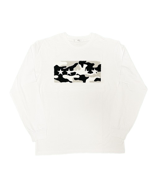 qwerty(クワーティ)の「QWERTY (クワーティ)Chenille Embroidery LS TEE(Tシャツ/カットソー・メンズ・ホワイト/ブラック・MEDIUM/X-LARGE/LARGE)」の3枚目の写真