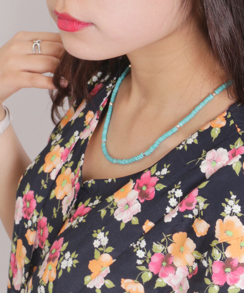 WEGO（ウィゴー）の「WEGO/カラービーズネックレス（ネックレス・メンズ・ターコイズブルー・FREE）」の6枚目の写真