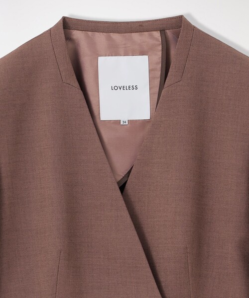 LOVELESS（ラブレス）の「ブラウンセミダブルノーカラージャケット（ノーカラージャケット・レディース・ブラウン系その他5・38/36/34）」の9枚目の写真