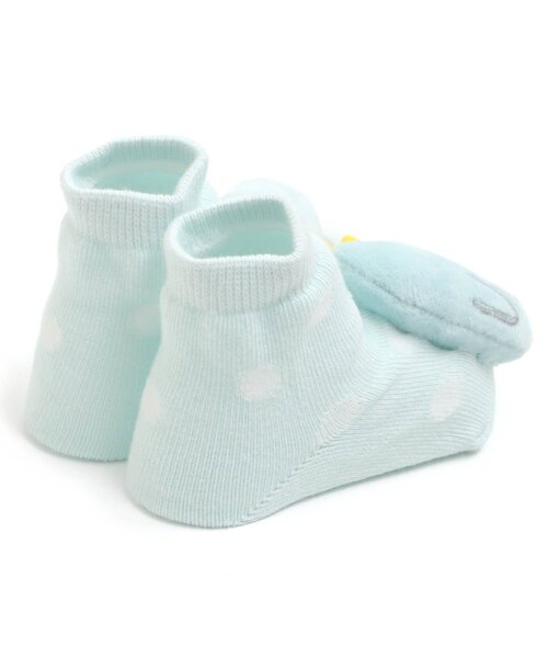 Ampersand（アンパサンド）の「ラトル付きベビーソックス（ベビーシューズ/ベビーソックス・キッズ・ピンク/サックスブルー・12/9）」の3枚目の写真