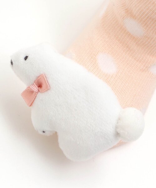 Ampersand（アンパサンド）の「ラトル付きベビーソックス（ベビーシューズ/ベビーソックス・キッズ・ピンク/サックスブルー・12/9）」の9枚目の写真
